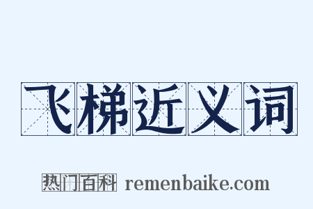 飞梯近义词是什么意思的图片